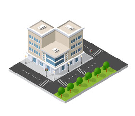 District of the city street houses