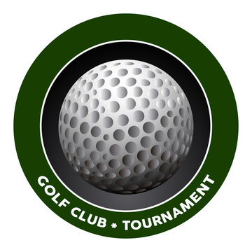 Isolated golf emblem