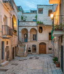 Polignano a Mare in the evening, Bari Province, Apulia, Italy.