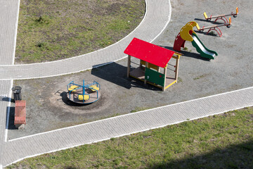 Beautiful playground for children in the yard