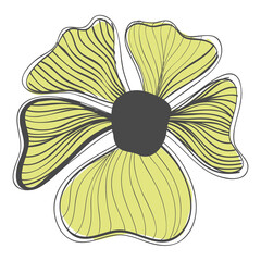 beautiful Flower decoration icon vector illustration design