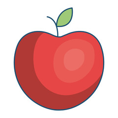 apple fresh fruit icon vector illustration design