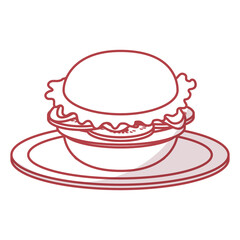 delicious hamburger fast food vector illustration design