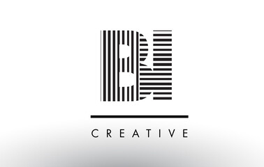 BI B I Black and White Lines Letter Logo Design.