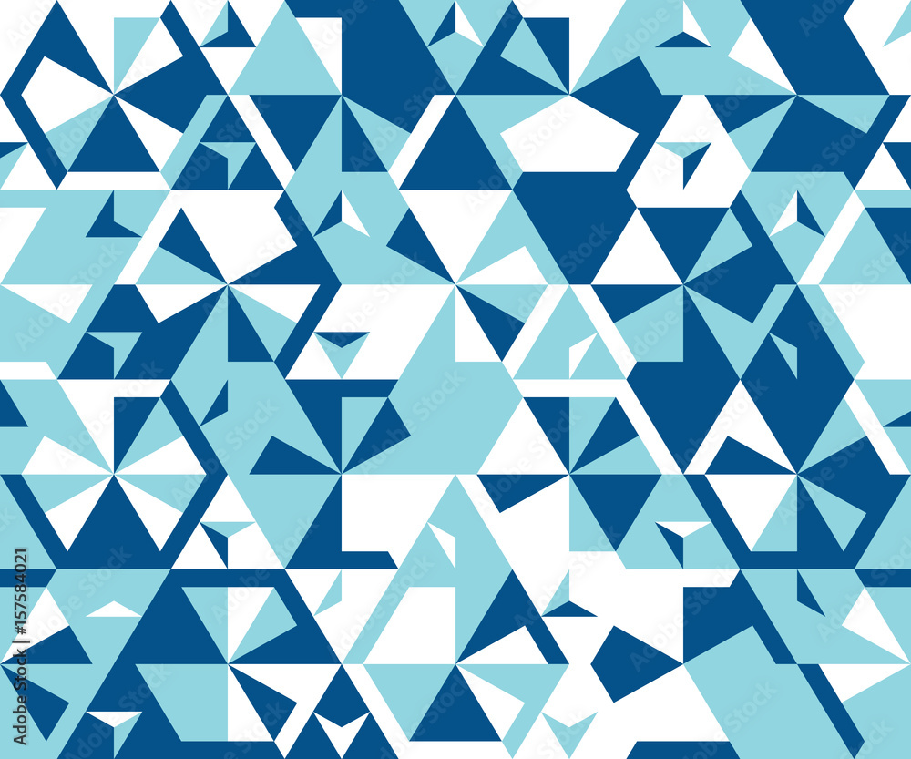 Poster seamless pattern from simple triangular elements.