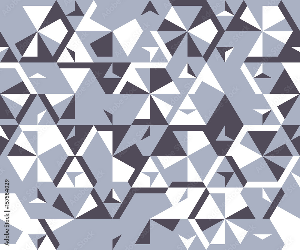 Poster seamless pattern from simple triangular elements.