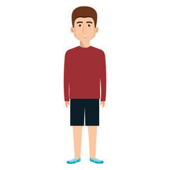 young man avatar character vector illustration design