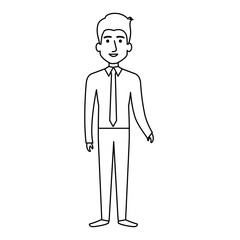 elegant businessman avatar character vector illustration design