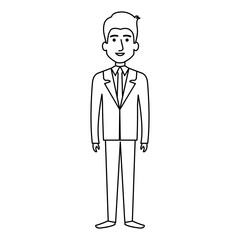 elegant businessman avatar character vector illustration design