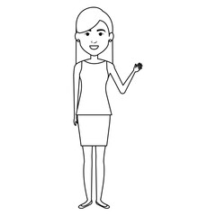 elegant businesswoman avatar character vector illustration design