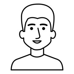 young man avatar character vector illustration design