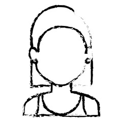 beautiful and young woman character vector illustration design