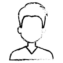 young man avatar character vector illustration design