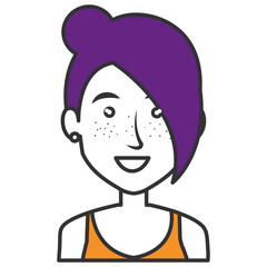 elegant businesswoman avatar character vector illustration design