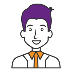 elegant businessman avatar character vector illustration design