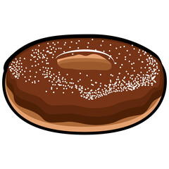 Isolated colored donut
