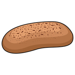 Isolated bread sketch
