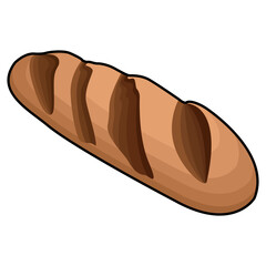 Isolated bread sketch