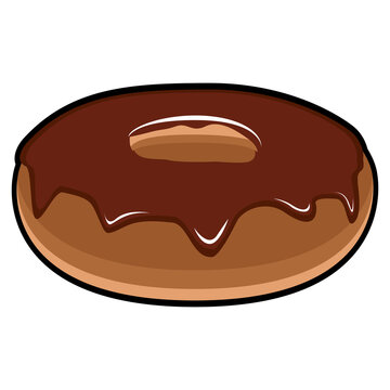Isolated colored donut