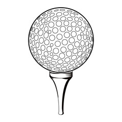 Isolated golf ball