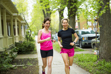 Two Beautiful Female Joggers