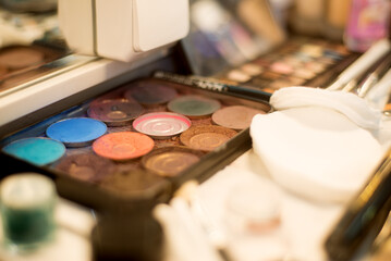 Vintage photo of make-up table