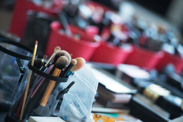 Vintage photo of make-up table