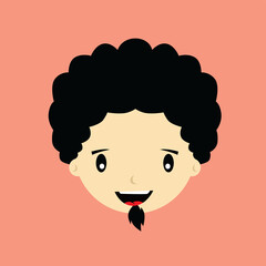 Obraz premium cartoon expression face male guy man vector art