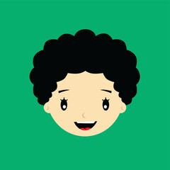 cartoon face expression female woman girl vector art
