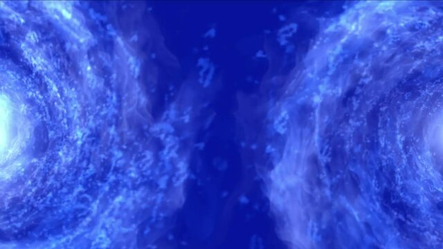 4k Abstract energy vortex universe tunnel fireworks particle hole eddy travel background.