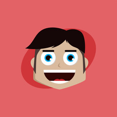 cartoon expression face male guy man vector art