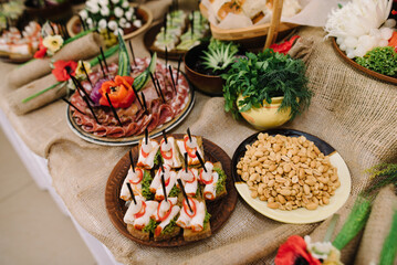 buffet, table, food, Banquet, meat