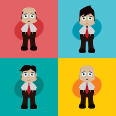 businessman manager at work cartoon vector art