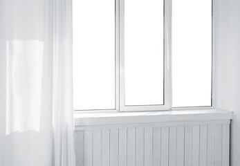 Room window with light curtain