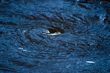 Water funnel on the river