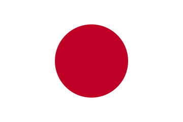 Japanese flag, flat layout, vector illustration