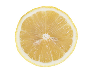 Lemon slice isolated on white.