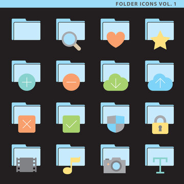 flat folder icons vol 1