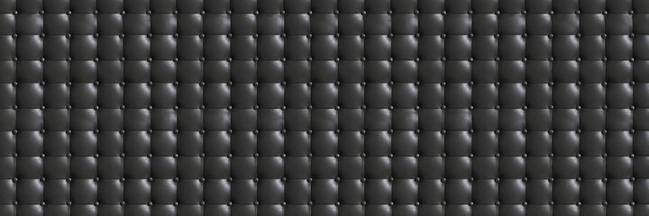 horizontal elegant dark gray leather texture with buttons for background and design