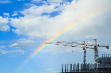 Cranes building construction