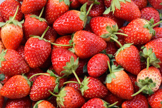 Beautiful background with fresh strawberries organic