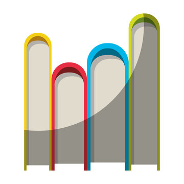 colorful graphic of stack of books without contour and half shadow vector illustration