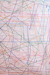 Beige background with blueprints