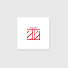 Gift box with a bow.