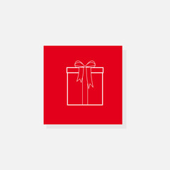 Gift box with a bow.