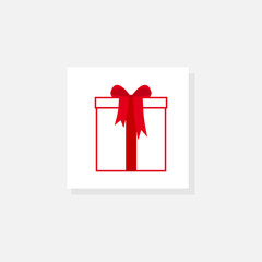 Gift box with a bow.