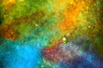 Watercolor gradient multicolored bright background - obrazy, fototapety, plakaty