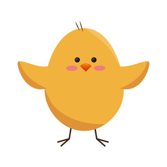 Little chicken cartoon icon vector illustration graphic design