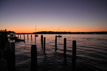 Fototapeta na wymiar harbour sunset