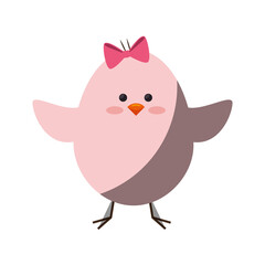 Little chicken cartoon icon vector illustration graphic design